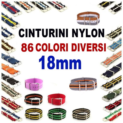 Cinturino nylon 18mm - nylon, rosso