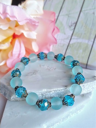 Bracciale artigianale vetro - bracciale,