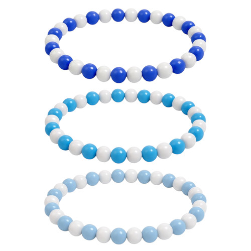 Bracciale con perle bianco - con, blu