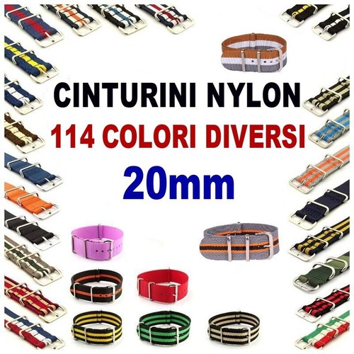 Cinturino nylon 20mm rosso - 20mm,